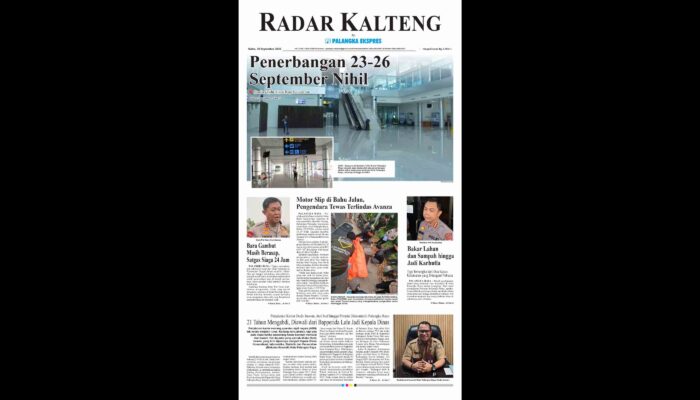 Radar Kalteng, Sabtu 26 September 2026