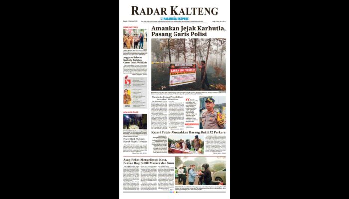 Radar Kalteng, Kamis 08 Oktober 2026
