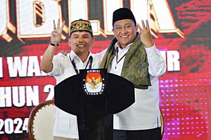 Paslon Pilgub nomor urut 3, Agustiar Sabran dan Edy Pratowo
