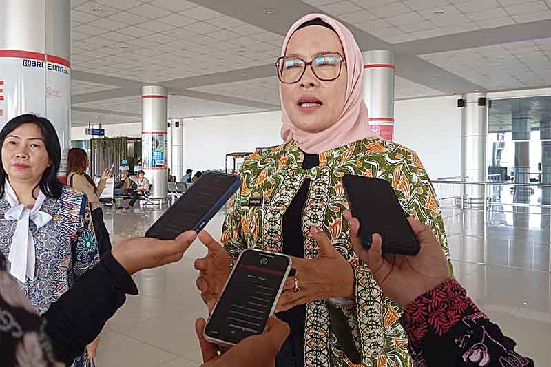 Pj Walikota Palangka Raya saat dibincangi awak media, kemarin