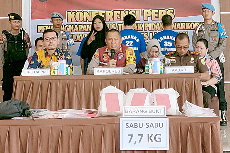 Bravo Pak Polisi, 7,7 Kg Sabu Gagal Beredar