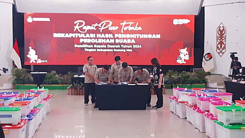 Pleno KPU Gumas, Jaya-Efrensia Unggul 32,286 Suara