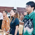 Anggota DPRD Seruyan M.Elmi Setiawan saat mengikuti rapat Paripurna.