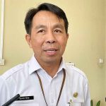 Kepala DPU Kabupaten Gunung Mas Baryen saat dibincangi awak media