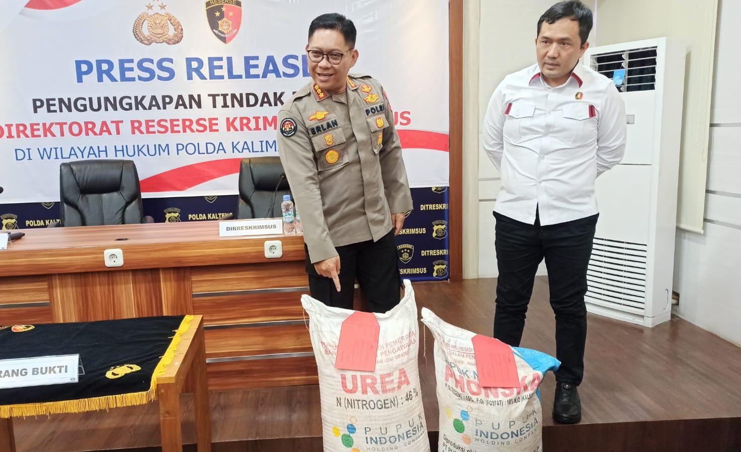 Polda Kalteng Tangkap Pedagang Pupuk Subsidi