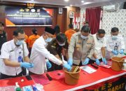 Polres Kobar Musnahkan Ratusan Gram Sabu
