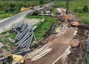 Jalur Alternatif Jembatan Sei Lenggana Mulai Uji Coba