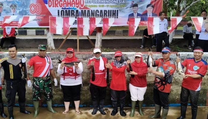 Kemeriahan HUT ke-80 RI di Kotim, Wabup Ikuti Lomba Mangaruhi