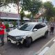 Honda HRV Tabrak Trotoar, Sopir Terpental