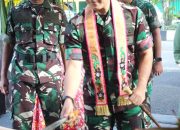 Letkol Kurniawan Disambut dengan Potong Pantan