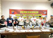 Polda Kalteng Musnahkan 1,25 Kg Sabu dari 11 Kasus