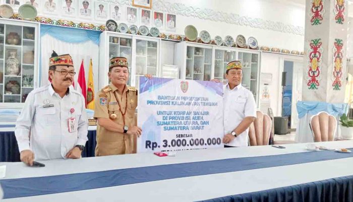 Kalteng Bantu Rp 3 M untuk Aceh, Sumut dan Sumbar