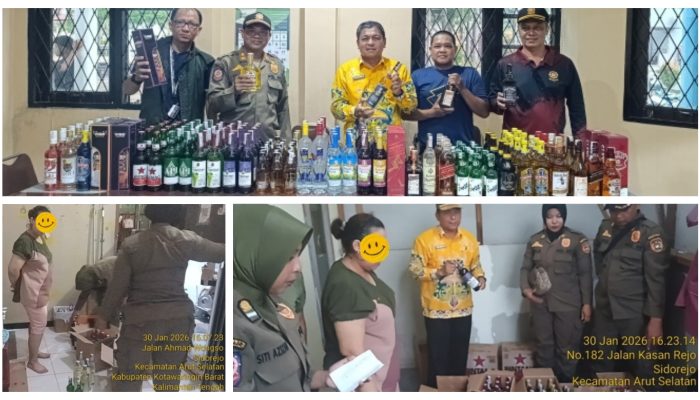 Dari Luar Sepi Dalamnya “Ngeri”: Ras Terkuat Dibumi Sulap Rumahnya Jadi Gudang Miras, 323 Botol Disita Petugas