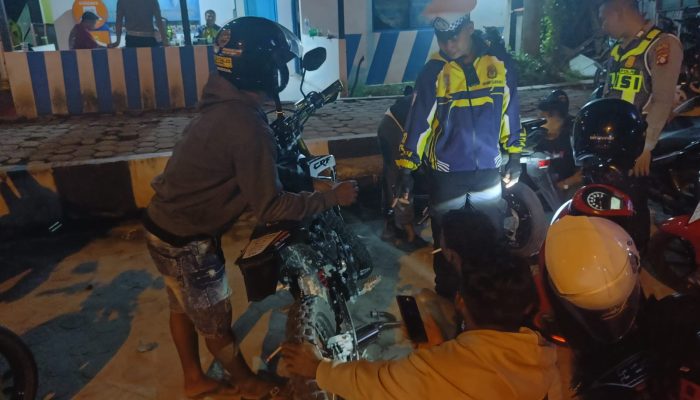 Satlantas Gunung Mas Beraksi, Balap Liar dan Knalpot Brong Diberangus