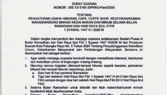 Terbit Surat Edaran Ramadan, Hiburan Dibatasi hingga Idulfitri