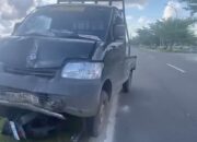 Pikap dan Motor Terlibat Kecelakaan di Jalan Soekarno
