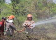 Tak Hanya Dibalik Meja, Kapolres Seruyan AKBP Beddy Turun Langsung Jinakkan Api Karhutla