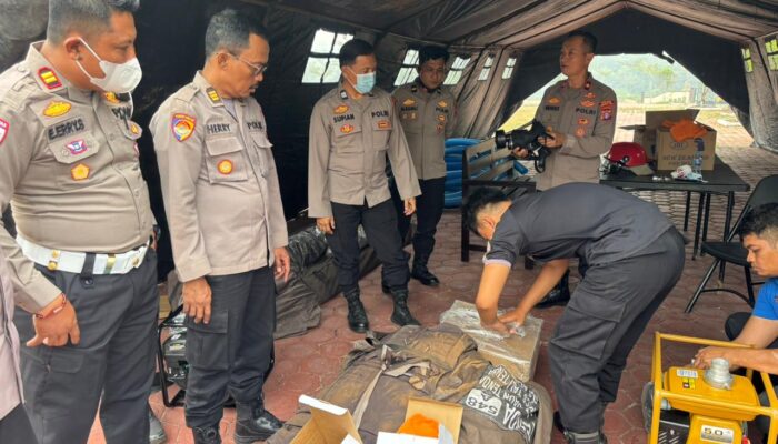 Perkuat Kesiapsiagaan Karhutla, Polres Gunung Mas Cek Perlengkapan Dukungan dari Polda Kalteng