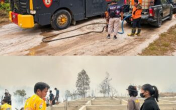 Kapolres Gunung Mas Tinjau Langsung Karhutla di Kurun