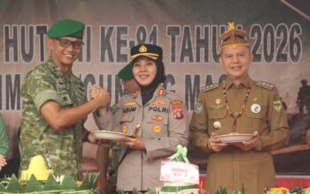 Soliditas TNI-Polri Terjalin dalam Syukuran HUT ke-81 TNI di Gunung Mas