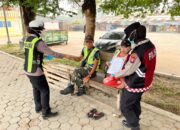 Polwan Polres Gunung Mas, Sampaikan Imbauan Kamtibmas dan Cegah Karhutla