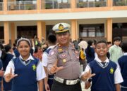 Tanamkan Kesadaran Tertib Berlalu Lintas Sejak Dini, Satlantas Polres Gumas Sambangi SD St. Yosef