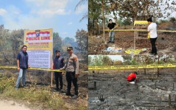Polisi Usut Tiga Lokasi Karhutla di Kobar, Benda Diduga Pemantik Api Diamankan